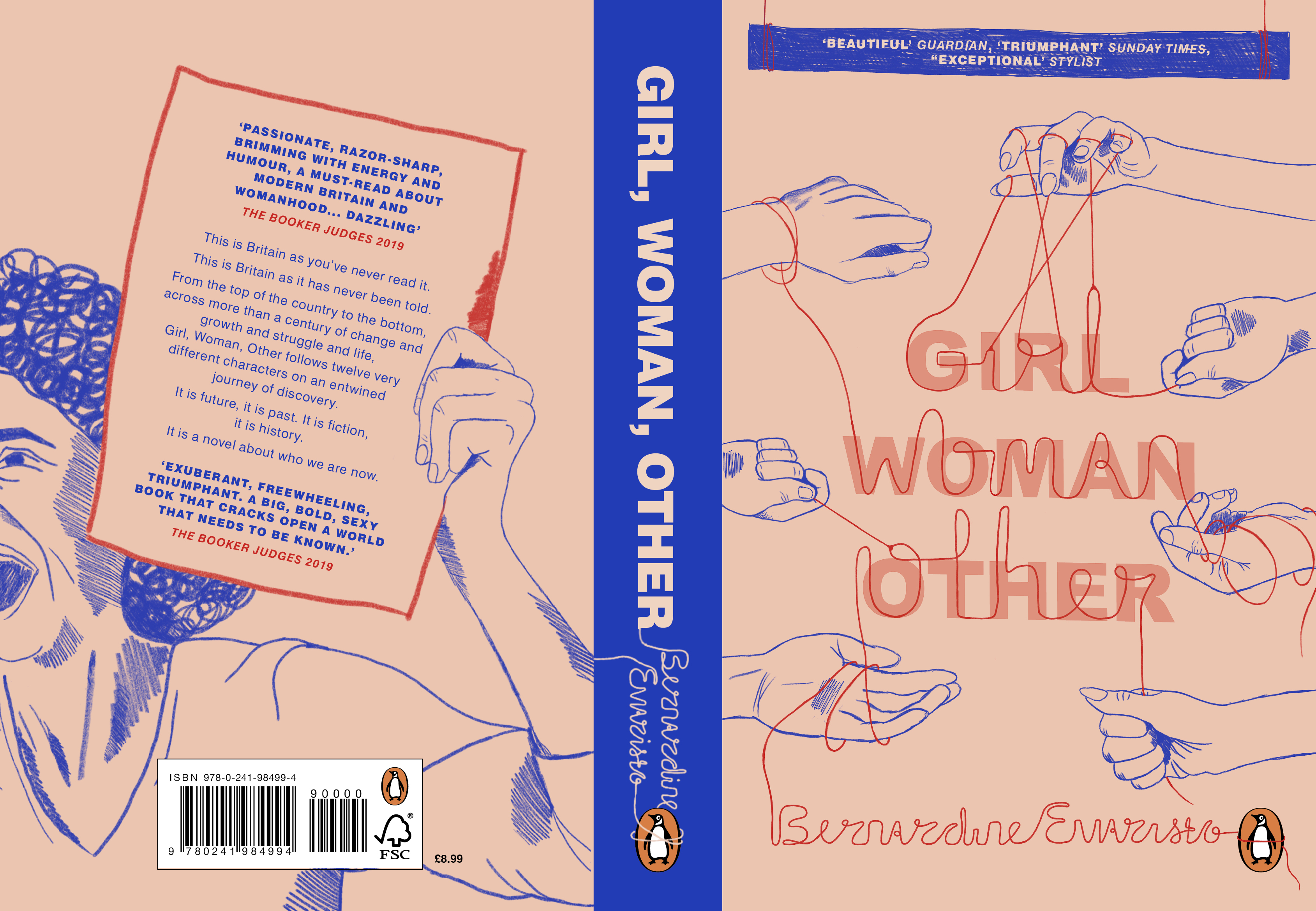 Evy Olivia Diepenbroek's cover design of 'Girl, Woman, Other'