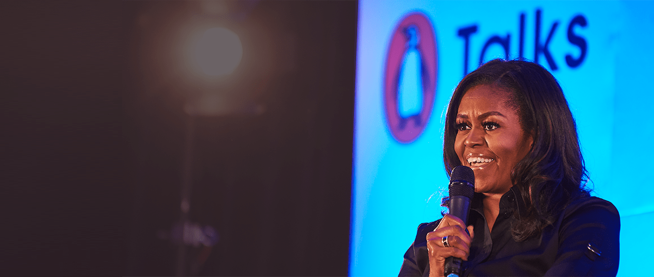 Michelle Obama at a Penguin Talk